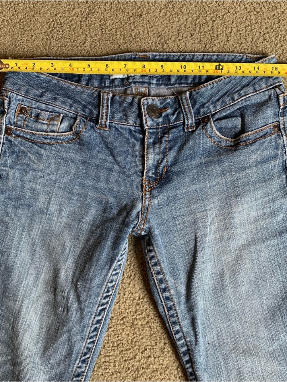 Women’s Y2k Aeropostale Light Blue Hailey Skinny Flare Bootcut Jeans 5 Regular - Picture 6 of 12